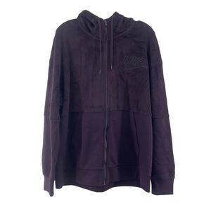 NIKE: Women's S Dark Plush Purple Cotton Zip Hoodie